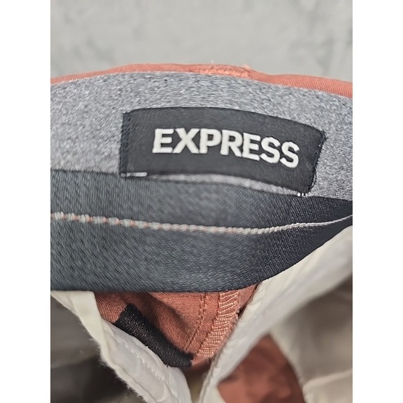 EXPRESS Skinny Hyper Stretch Chino Pants 32x30 Solid Khaki Casual NWT - Picture 4 of 9